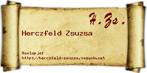 Herczfeld Zsuzsa névjegykártya